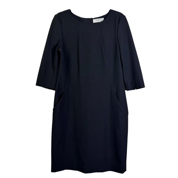 MM. LaFleur Dress 12 Etsuko Sheath Tailored Fit Hidden Zipper Small Sleeve Slit - Picture 3 of 16